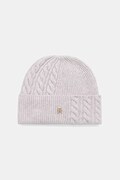 Tommy Hilfiger czapka z dodatkiem wełny kolor fioletowy AW0AW17784