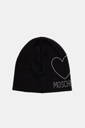 Vlněná čepice Moschino černá barva, M3332 65451