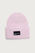 Karl Lagerfeld Jeans beanie kapa z dodatkom volne roza A4W33079