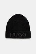Вовняна шапка HUGO колір чорний  50524129