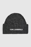 Karl Lagerfeld czapka kolor szary A4W33012