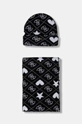 Παιδικό σκουφάκι και κασκόλ Guess 2-pack χρώμα: μαύρο, J5BZ05 Z3H40