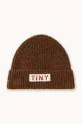 Tinycottons czapka dziecięca SOLID BEANIE kolor brązowy AW25-125