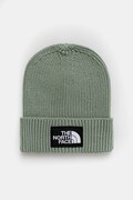 The North Face căciulă copii KIDS TNF LOGO BOX CUFFED BEANIE culoarea verde, NF0A8CGUBQ11