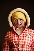 Mini Rodini czapka bawełniana dziecięca kolor żółty 25765103