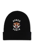 Kenzo Kids czapka z domieszką kaszmiru dziecięca kolor czarny K61216