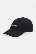 Calvin Klein czapka bejsbolówka męska bawełniana czarna LV04D5003G