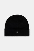 Шапка с вълна Represent Textured Knit Beanie в черно  MLM100391