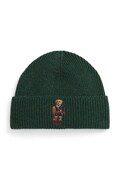 Polo Ralph Lauren czapka z dodatkiem wełny kolor zielony 449P02041