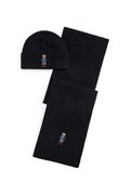 Polo Ralph Lauren czapka i szalik z dodatkiem wełny kolor czarny 449P02050