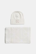Čiapka a šál Calvin Klein béžová farba, LV04D0007G