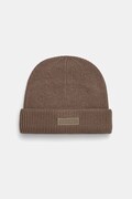 Calvin Klein czapka z dodatkiem wełny kolor brązowy LV04D8058G