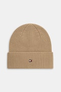 Tommy Hilfiger czapka kaszmirowa kolor beżowy AM0AM13586
