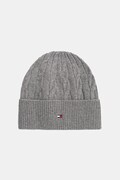 Шапка з додаванням вовни Tommy Hilfiger колір сірий  AM0AM13588