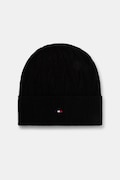 Tommy Hilfiger czapka z dodatkiem wełny kolor czarny AM0AM13588
