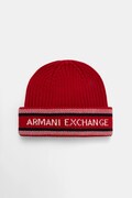 Armani Exchange czapka z dodatkiem wełny kolor czerwony XM001551 AF13776