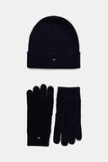 Tommy Hilfiger czapka i rękawiczki z domieszką kaszmiru 2-pack kolor granatowy AM0AM13806
