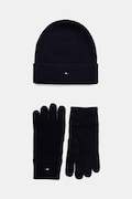 Tommy Hilfiger czapka i rękawiczki z domieszką kaszmiru 2-pack kolor granatowy AM0AM13806