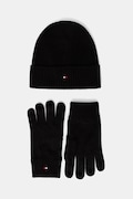 Tommy Hilfiger czapka i rękawiczki z domieszką kaszmiru 2-pack kolor czarny AM0AM13806