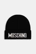 Kapa z volno Moschino črna barva, M5875 60808