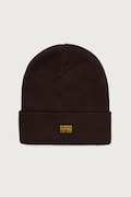 G-Star czapka beanie męska z bawełną Effo brązowa D16624-E149