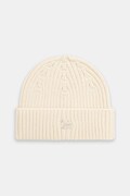Maison Kitsuné czapka wełniana Baby Fox Beanie kolor beżowy PW06102KT1022