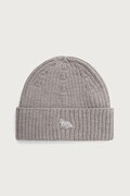 Maison Kitsuné Baby Fox Beanie czapka wełniana męska szara PW06102KT1022
