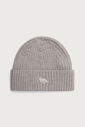 Maison Kitsuné Baby Fox Beanie czapka wełniana męska szara PW06102KT1022