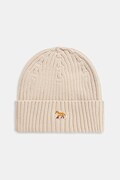 Maison Kitsuné cotton beanie Baby Fox Beanie beige color PW06103KT1140