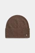 Sisley czapka z dodatkiem wełny kolor brązowy 1UVLSA00D
