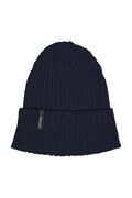 Didriksons czapka beanie bawełniana DELMAR granatowa 505758