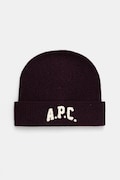 Vlněná čepice A.P.C. bonnet axel fialová barva, WVBDK.M25111