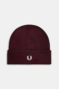 Fred Perry wool blend beanie maroon color C8161
