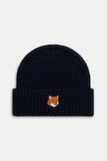 Maison Kitsuné czapka bawełniana Fox Head kolor granatowy PM06111KT1140