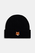 Maison Kitsuné czapka bawełniana Fox Head kolor czarny PM06111KT1140