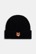 Maison Kitsuné czapka bawełniana Fox Head kolor czarny PM06111KT1140