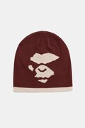A Bathing Ape beanie Mad Face maroon color 001HTL801006M