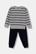 Дитячий бавовняний спортивний костюм United Colors of Benetton 2-pack колір синій 3YWXGK00R