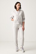 EA7 Emporio Armani спортен комплект анцуг дамски от памук с еластан сив AF13135.7W000463