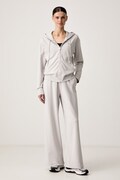 EA7 Emporio Armani спортен анцуг дамски от памук с еластан сив AF13135.7W000464
