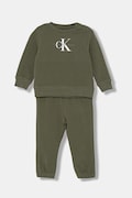 Dětská tepláková souprava Calvin Klein Jeans zelená barva, IN0IN00017