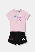 Dětská bavlněná souprava adidas růžová barva, JN2153