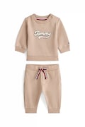 Tommy Hilfiger trening bebeluși culoarea maro, KN0KN02109