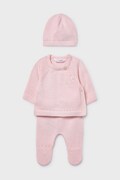 Mayoral Newborn komplet bawełniany niemowlęcy kolor różowy 9981