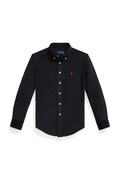 Παιδικό βαμβακερό πουκάμισο Polo Ralph Lauren χρώμα: μαύρο, 323878888008