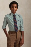 Παιδικό βαμβακερό πουκάμισο Polo Ralph Lauren χρώμα: πράσινο, 323979319003