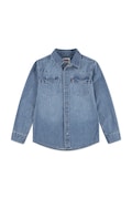 Levi's košeľa detská rifľová NEW BARSTOW WESTERN SHIRT modrá 8EL534