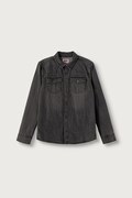 Levi's košile dětská džínová NEW BARSTOW WESTERN SHIRT šedá 9EL534