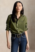 Polo Ralph Lauren πουκάμισο γυναικείο βαμβακερό πράσινο απλό 211A92177