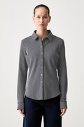 Tommy Hilfiger koszula damska bawełniana z elastanem granatowa gładka WW0WW43528